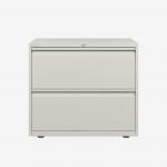 Bisley 800mm wide Essentials Side Filing Cabinet Chalk 2 Drawer