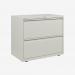 Bisley 800mm wide Essentials Side Filing Cabinet Chalk 2 Drawer