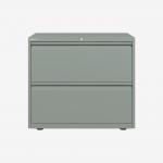 Bisley 800mm wide Essentials Side Filing Cabinet Bisley Silver 2 Drawer