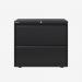 Bisley 800mm wide Essentials Side Filing Cabinet Black 2 Drawer