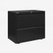 Bisley 800mm wide Essentials Side Filing Cabinet Black 2 Drawer