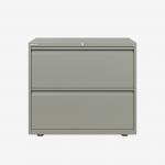 Bisley 800mm wide Essentials Side Filing Cabinet Goose Grey 2 Drawer