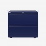 Bisley 800mm wide Essentials Side Filing Cabinet Oxford Blue 2 Drawer