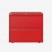 Bisley 800mm wide Essentials Side Filing Cabinet Cardinal Red 2 Drawer