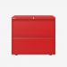 Bisley 800mm wide Essentials Side Filing Cabinet Cardinal Red 2 Drawer