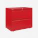 Bisley 800mm wide Essentials Side Filing Cabinet Cardinal Red 2 Drawer