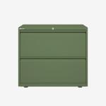 Bisley 800mm wide Essentials Side Filing Cabinet Olive Green 2 Drawer