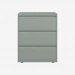 Bisley 800mm wide Essentials Side Filing Cabinet Bisley Silver 3 Drawer