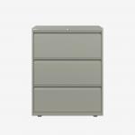 Bisley 800mm wide Essentials Side Filing Cabinet Goose Grey 3 Drawer