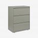 Bisley 800mm wide Essentials Side Filing Cabinet Goose Grey 3 Drawer