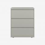 Bisley 800mm wide Essentials Side Filing Cabinet Light Grey 3 Drawer