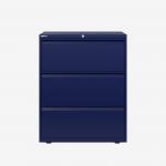 Bisley 800mm wide Essentials Side Filing Cabinet Oxford Blue 3 Drawer