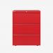 Bisley 800mm wide Essentials Side Filing Cabinet Cardinal Red 3 Drawer