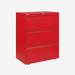 Bisley 800mm wide Essentials Side Filing Cabinet Cardinal Red 3 Drawer