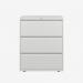 Bisley 800mm wide Essentials Side Filing Cabinet Traffic White 3 Drawer
