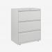 Bisley 800mm wide Essentials Side Filing Cabinet Traffic White 3 Drawer