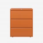 Bisley 800mm wide Essentials Side Filing Cabinet Bisley Orange 3 Drawer