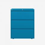 Bisley 800mm wide Essentials Side Filing Cabinet Azure 3 Drawer