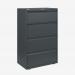 Bisley 800mm wide Essentials Side Filing Cabinet Anthracite Grey 4 Drawer