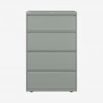 Bisley 800mm wide Essentials Side Filing Cabinet Bisley Silver 4 Drawer