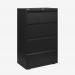 Bisley 800mm wide Essentials Side Filing Cabinet Black 4 Drawer