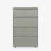 Bisley 800mm wide Essentials Side Filing Cabinet Goose Grey 4 Drawer