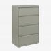 Bisley 800mm wide Essentials Side Filing Cabinet Goose Grey 4 Drawer
