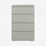Bisley 800mm wide Essentials Side Filing Cabinet Light Grey 4 Drawer