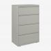 Bisley 800mm wide Essentials Side Filing Cabinet Light Grey 4 Drawer