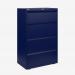 Bisley 800mm wide Essentials Side Filing Cabinet Oxford Blue 4 Drawer