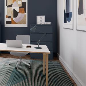 Bisley 800mm wide Essentials Side Filing Cabinet Oxford Blue 4 Drawer