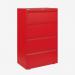 Bisley 800mm wide Essentials Side Filing Cabinet Cardinal Red 4 Drawer