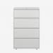 Bisley 800mm wide Essentials Side Filing Cabinet Traffic White 4 Drawer