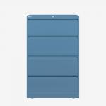 Bisley 800mm wide Essentials Side Filing Cabinet Bisley Blue 4 Drawer