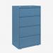 Bisley 800mm wide Essentials Side Filing Cabinet Bisley Blue 4 Drawer