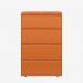 Bisley 800mm wide Essentials Side Filing Cabinet Bisley Orange 4 Drawer