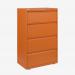 Bisley 800mm wide Essentials Side Filing Cabinet Bisley Orange 4 Drawer