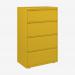 Bisley 800mm wide Essentials Side Filing Cabinet Yellow 4 Drawer