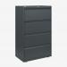 Bisley 800mm wide Essentials Side Filing Cabinet Anthracite Grey 4 Drawer