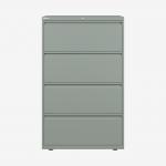 Bisley 800mm wide Essentials Side Filing Cabinet Bisley Silver 4 Drawer