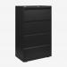Bisley 800mm wide Essentials Side Filing Cabinet Black 4 Drawer