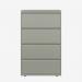 Bisley 800mm wide Essentials Side Filing Cabinet Goose Grey 4 Drawer