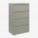 Bisley 800mm wide Essentials Side Filing Cabinet Goose Grey 4 Drawer