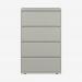Bisley 800mm wide Essentials Side Filing Cabinet Light Grey 4 Drawer