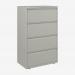 Bisley 800mm wide Essentials Side Filing Cabinet Light Grey 4 Drawer