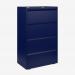 Bisley 800mm wide Essentials Side Filing Cabinet Oxford Blue 4 Drawer
