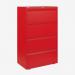 Bisley 800mm wide Essentials Side Filing Cabinet Cardinal Red 4 Drawer