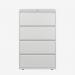 Bisley 800mm wide Essentials Side Filing Cabinet Traffic White 4 Drawer