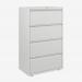 Bisley 800mm wide Essentials Side Filing Cabinet Traffic White 4 Drawer