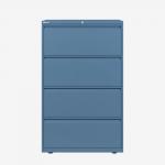 Bisley 800mm wide Essentials Side Filing Cabinet Bisley Blue 4 Drawer